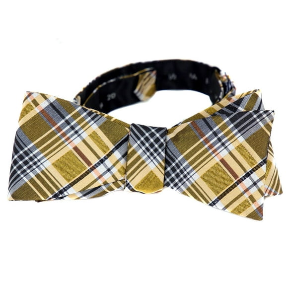 BuyYourTies - Mens Aficionado Self Tie Bow Tie Yellow Black