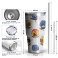 thumbnail image 3 of 30oz Pioneer Flower Floral Print Pattern Tumbler, Double Wall Vacuum Insulated Cup, BPA-Free Leak Proof Lid & Reusable Straws, Hot 12h, Cold 34h, 3 of 6