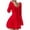 ☪035-Red, variant on Nuoqisi Women's T Shirt Dress Long Sleeve V-Neck Floral Solid Slim Fashion Print Casual Loose Flowy Swing Dresses