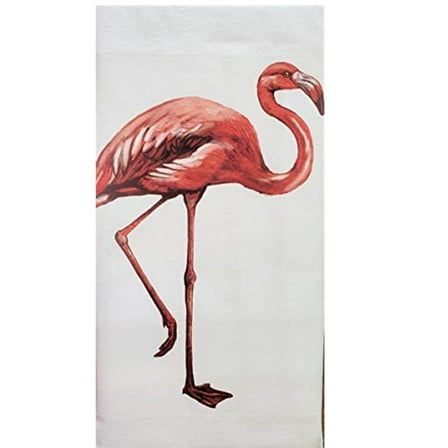 Mary Lake-Thompson Coastal Pink Flamingo Flour Sack Kitchen Towel 30 x 30
