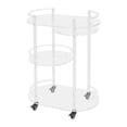 3 Tiers Clear Rolling Storage Rack, Acrylic Bar Cart, Movable Organizer ...