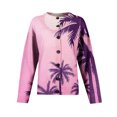 thumbnail image 5 of Women's Sweater Cute Fun Printing Sweater Fall And Winter Long Sleeve Knitted Sweater for Fall Winter Retro Designs,Pink,2XL, 5 of 7