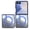 Blue, variant on ELEHOLD Case for Samsung Galaxy Z Flip 7, Shockproof 360° Rotating Stand Phone Case,White