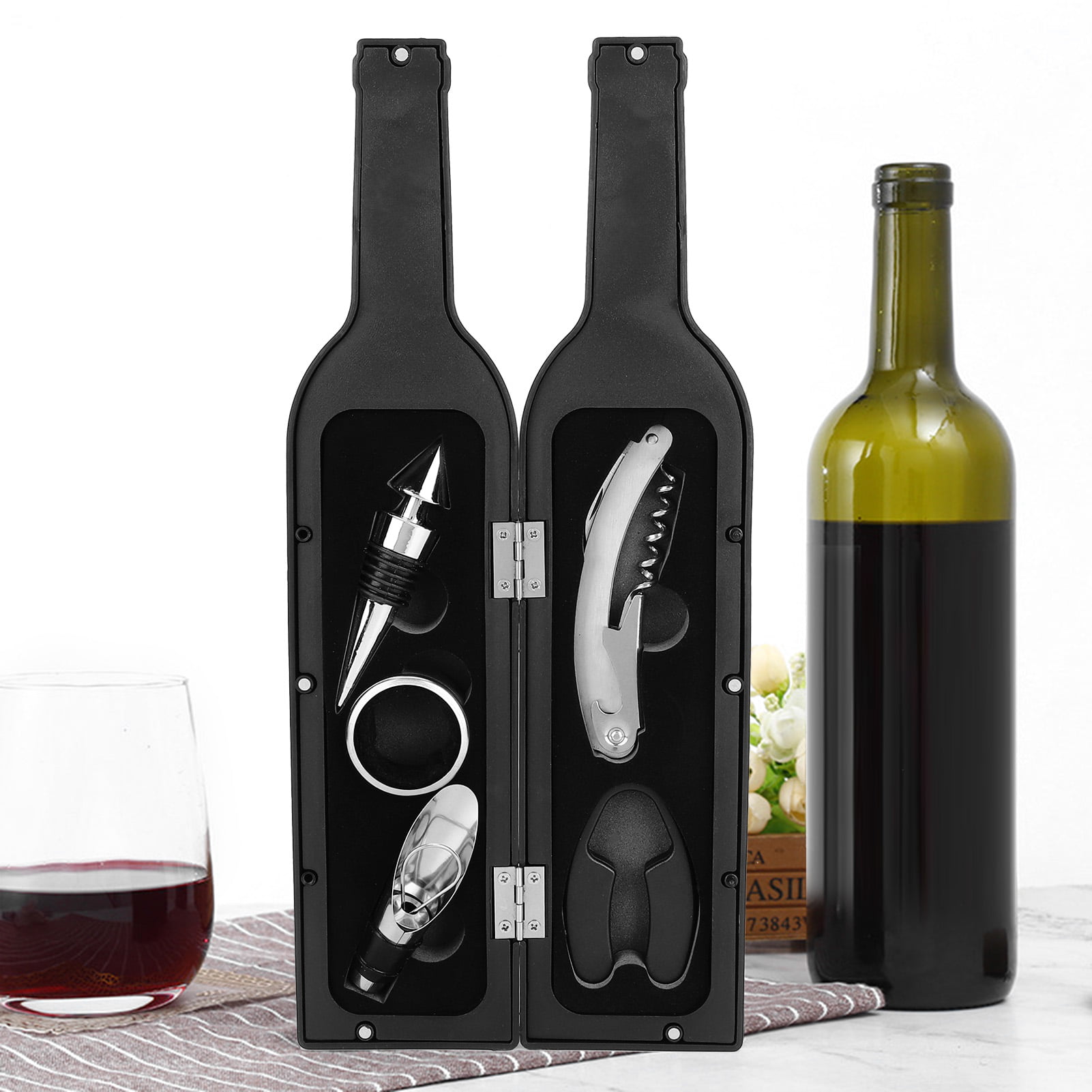 Kit ouvre-vin 5 pièces/ensemble ouvre-vin accessoires cadeau outils ensemble tire-bouchon ouvre-bouteille de vin Kit douverture cadeaux de fête 