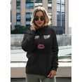 thumbnail image 2 of Closed Eyes And Lips Hoodie Women -GoatDeals Designs, Female XX-Large, 2 of 4