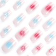thumbnail image 4 of Press on Nails SINHOT Pink Long Square con corazón 3D, 24 unidades, 4 of 8