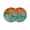 Mist Blue, variant on Abstract Round 13 Inch Placemats Set of 2, Orange Teal Green Gradient Fluid Modern Oil Painting HeatResistant Non Slip Place Mats for Dining Table, Wipeable Kitchen Table Mats for Housewarming