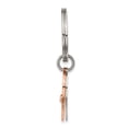 thumbnail image 2 of Chisel Stainless Steel Polished Rose IP-plated with Crystals LOVE Hearts 2 Piece Key Ring, 2 of 4
