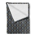thumbnail image 2 of Geometric Soft Flannel Fleece Throw Blanket, Tribal Inspired Rhombuses and Triangles Pattern, Cozy Plush for Indoor and Outdoor Use, 70" x 90", Blue Grey Camel, by Ambesonne, 2 of 5