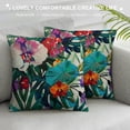 thumbnail image 3 of JRXY  Tropical Plants Throw Pillow Covers,Tropical Flower Leaves Home Decorative Throw Pillow Case Cushion Cover for Sofa Couch White Green White, 3 of 5