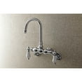 thumbnail image 2 of Kingston Brass AE86T1 Aqua Vintage Adjustable Center Wall Mount Tub Faucet, Polished Chrome, 2 of 4