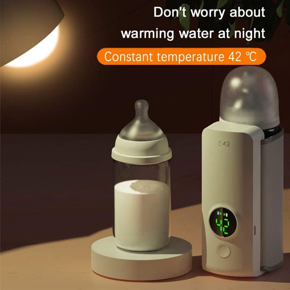 CARRFA Portable Bottle Warmer for Travel, Fast Heating Rechargeable Cordless Baby Bottle Warmer for Breastmilk and Formula
