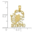 thumbnail image 6 of Diamond2Deal 10K Yellow Gold SCORPIO Zodiac Charm Pendant for Women (L- 0.79 inch, W- 0.5 inch), 6 of 6