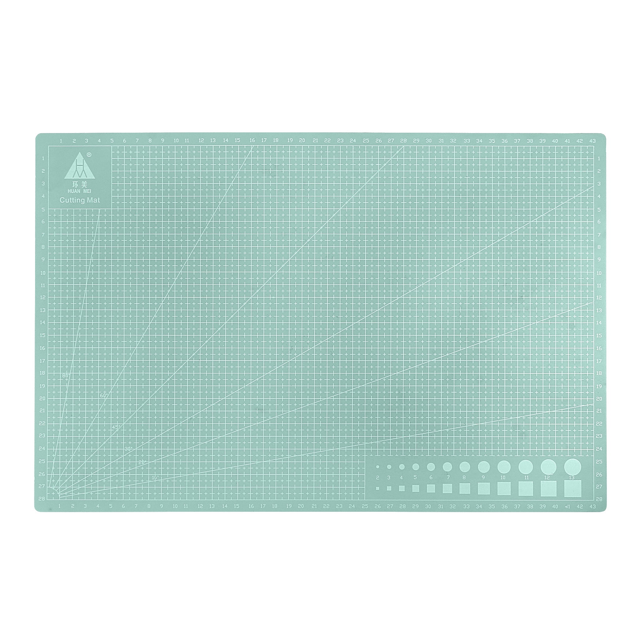 Uxcell 17.7" x 11.8" Cutting Mats Rotary Fabric Mat Self Recover Double Sided, Mint Green