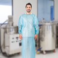 thumbnail image 7 of Blue Disposable Isolation Gown, Large. Pack of 100 PPE Gowns Disposable. Waterproof 100% Polyethylene Personal Protective Equipment Gown with Waist Ties and Elastic Wrists, 7 of 7