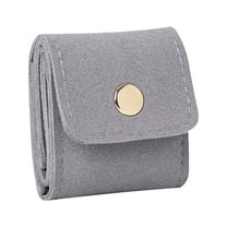 Mini Travel Jewelry Bag, Portable Foldable Multi-compartment Jewelry Organizer Case, Multifunctional Travel Jewelrys Pouch for Ring, Earrings, Necklaces(Gray)