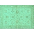 thumbnail image 1 of Ahgly Company Machine Washable Indoor Rectangle Oriental Turquoise Blue Traditional Area Rugs, 2' x 3', 1 of 4