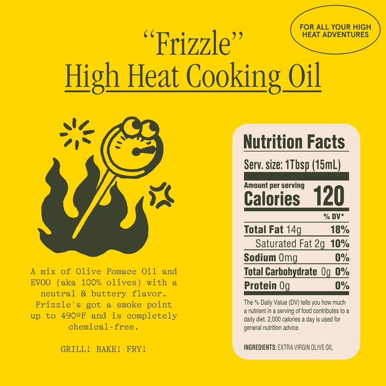 Graza Frizzle Squeeze Bottle for High Heat Cooking, 750ml