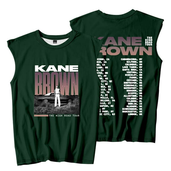 Kane Brown The High Road Tour 2025 Merch Sleeveless T-Shirts Summer Unisex Fashion Tank Tops Tee