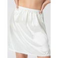 thumbnail image 6 of Women Half Slip for Under Dresses Elastic Waist Lace Trim Satin Half Slips Underskirt for Under Dresses Slip, 6 of 7
