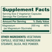(3 pack) Spring Valley Magnesium Glycinate 200 mg Capsules, Supports Bone & Joint Health