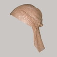 thumbnail image 2 of ManxiVoo Turban en Maille Extensible à Cristaux Étincelants pour Femmes, Bandeau Réglable pour Fête et Extérieur, Taille Kaki, 2 of 8