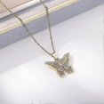 thumbnail image 4 of Collar con Colgante de mariposa shaofei chapado en oro de 18 quilates 18 pulgadas, 4 of 5
