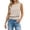 Beige, variant on Summer Tank Tops for Women Crewneck Sleeveless Solid Simple Loose Casual Camisole Slim Fit Smocked Bottom Shirts XXL