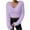 Purple, variant on Women's Fuzzy Fleece Long Sleeve V Neck Crop Sweater Casual Plain Slim Fit Warm Knitwear Sweater Tops