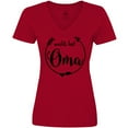 thumbnail image 3 of Inktastic World's Best Oma Women's V-Neck T-Shirt, 3 of 5