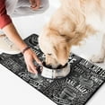 thumbnail image 2 of Dog Food Mat for Pet Dog Food Mat, Dog Mat for Food and Water, Pet Dog Cat Bowl Mat, Anti-Slip Reusable Cat Feeding Mat with Coffee House,17inx30in, 2 of 7