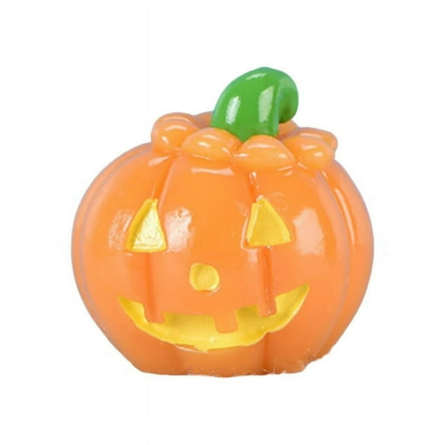 PENGXAING Halloween Ornament Exquisite Increase Atmosphere Smooth Surface Small Size Durable Decorative Anti-crack Different Shapes Pumpkin Halloween Keyring Ornaments Gift