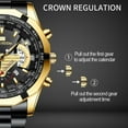 thumbnail image 3 of VAVA VOOM Multifunctional Luminous Sports Watch Fashion Top Stainless Steel Strap Calendar High Quality Quartz Elite For Men Wrist Watches, 3 of 10