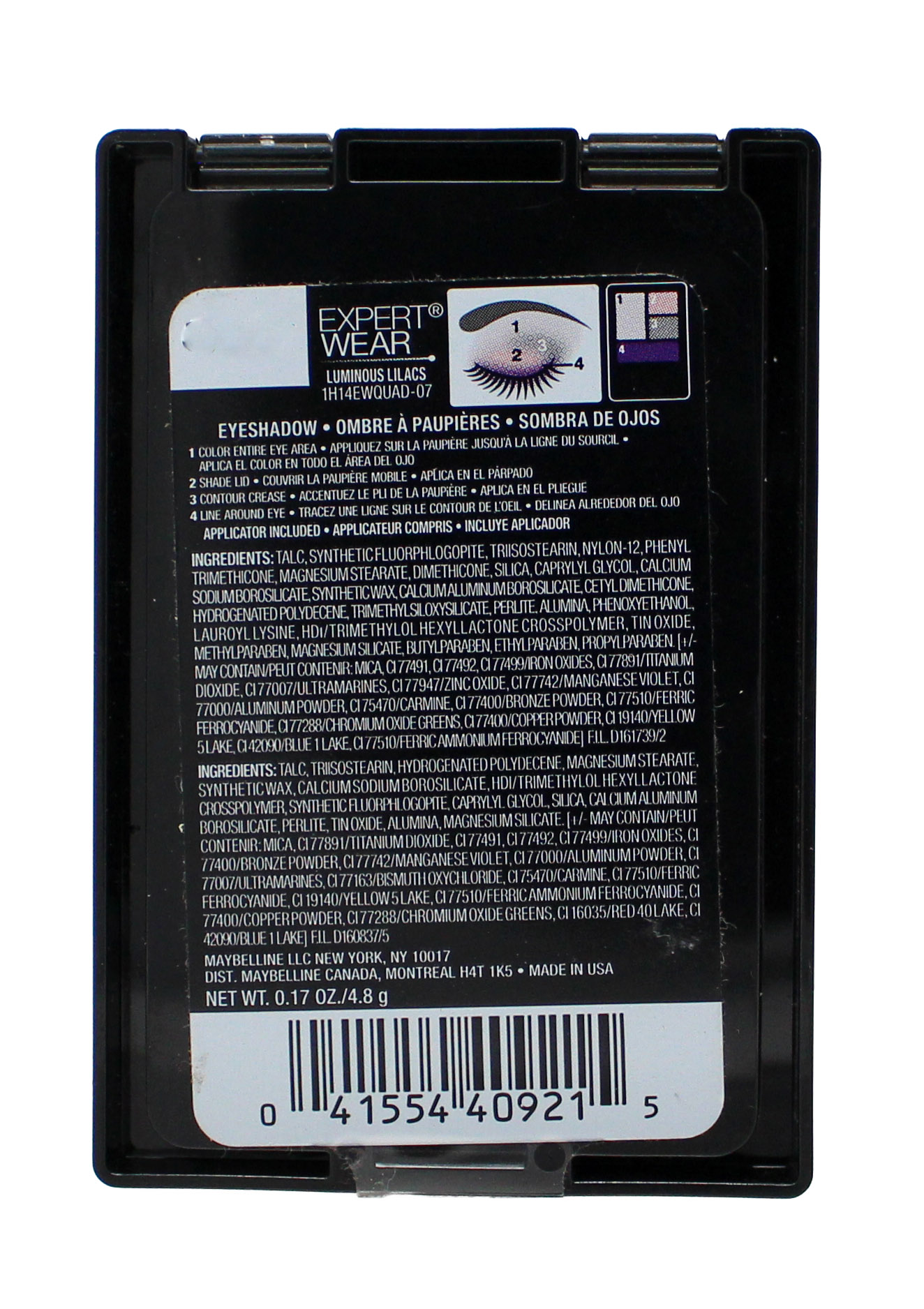 Maybelline Expert Wear Eyeshadow Quads, Luminous Lilacs