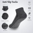 thumbnail image 4 of Bocaoying 6 Pairs Non Slip Socks with Grip, Anti Slip Socks with Cushion, Full Toe Ankle Fall Prevention Socks with Grip, Non Skid Socks for Yoga,Pilates,Dance,Ballet, 3 Colors Unisex, 4 of 8