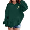 thumbnail image 2 of XXWXYD Girls Hooded Sweatshirt Long Sleeve Cute Halloween Graphic Print Oversized Pullover Fleece for Girls Toddler 2-13 Years Fall Autumn Back-to-School Comfortable Outfit, 2 of 5