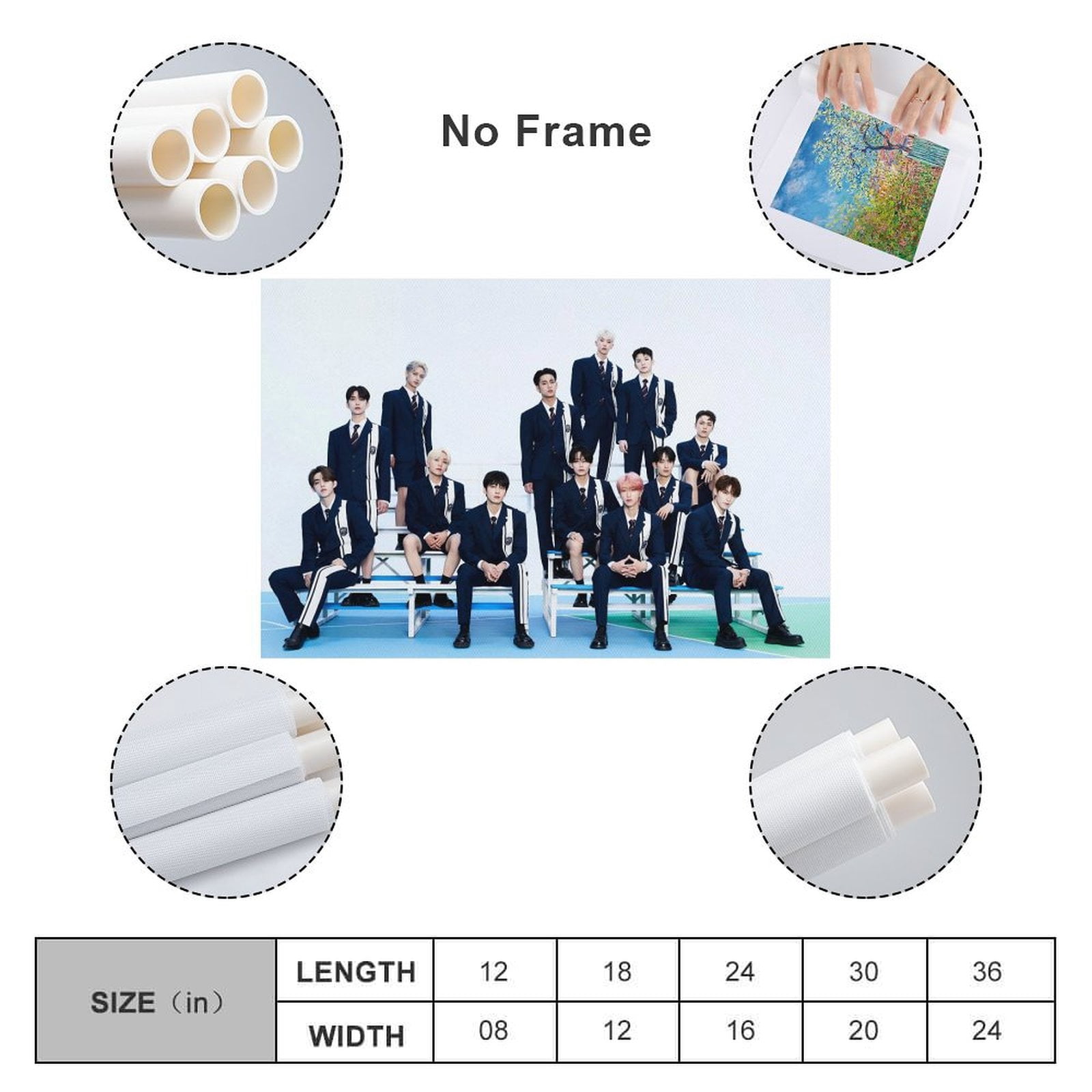 Seventeen Poster K-pop Boy Band Wall Art Picture Painting Poster