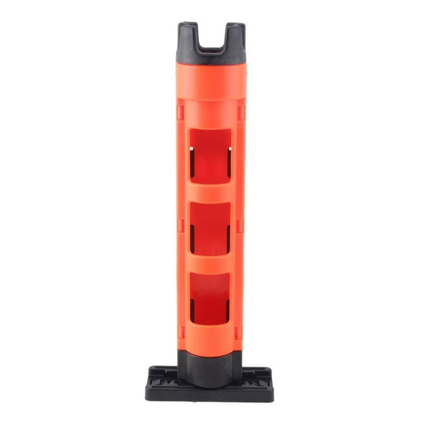 Estante para barril de pesca, soporte desmontable para caña de pescar, accesorios ajustables para exteriores (naranja)