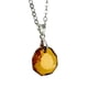 thumbnail image 2 of Juego de aretes y cadena con dije corte Majestic, plata mexicana ley .925, Ambar, 2 of 5