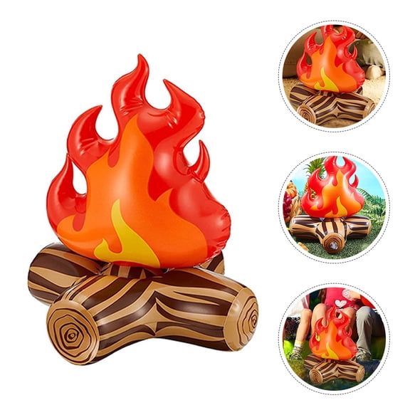 OULII 3-Piece Inflatable Bonfire Set, Reusable PVC Outdoor Camping Gear for Backyard Fun and Family Gatherings