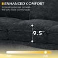thumbnail image 7 of FamiTOP 69" Comfortable 2 Seater Sofa w/Thick Seat & Backrest Cushion, Chenille Modern Couch with Soft Pillows, Upholstered Loveseat Sofa w/Sturdy Frame for Bedroom, Office, Living Room, Black, 7 of 7