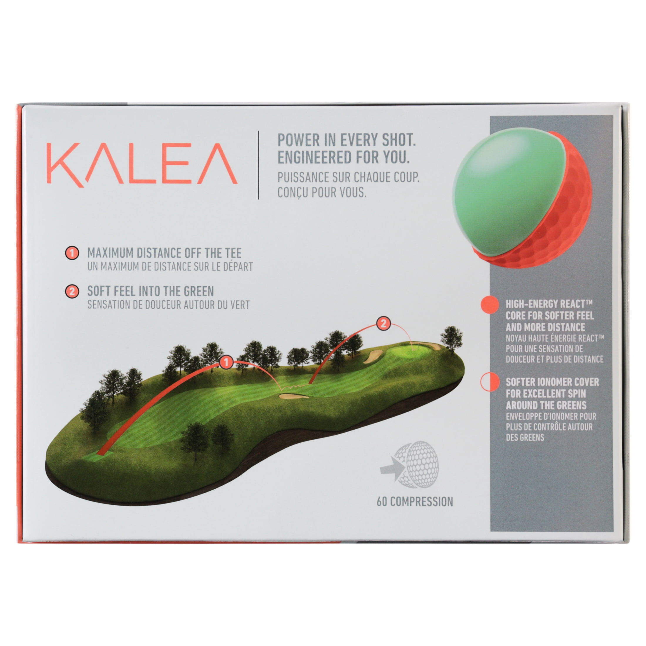 TaylorMade Women's 2019 Kalea Matte Peach Golf Balls, 12 Pack