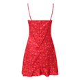 thumbnail image 4 of Nouvelle Mode Féminine Robe Mini à Bretelles Spaghetti Florale Robe d'Été Décontractée, 4 of 7