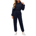 thumbnail image 2 of Kttectoa Jumpsuits for Women Hooded Zip up Jumpsuit Elastic Waist with Pockets Solid Trendy Athleisure Fall Winter Wear, 2 of 5
