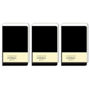Personal Premium Journals, Pack of 9 Notepads 3.5in x 5.5in - Solid Color Lined Stationery Notebooks (Black)