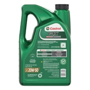 Castrol GTX High Mileage 20W-50 Synthetic Blend Motor Oil, 5 Quarts