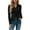 Black, variant on Fall Womens Sweater Solid Ribbed Knitted Long Sleeve V Neck Knot Slim Fit Fall Winter Clothes White