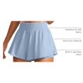 thumbnail image 4 of Shorts CRZ YOGA 2 en 1 de tiro alto de secado rápido azul M, 4 of 8