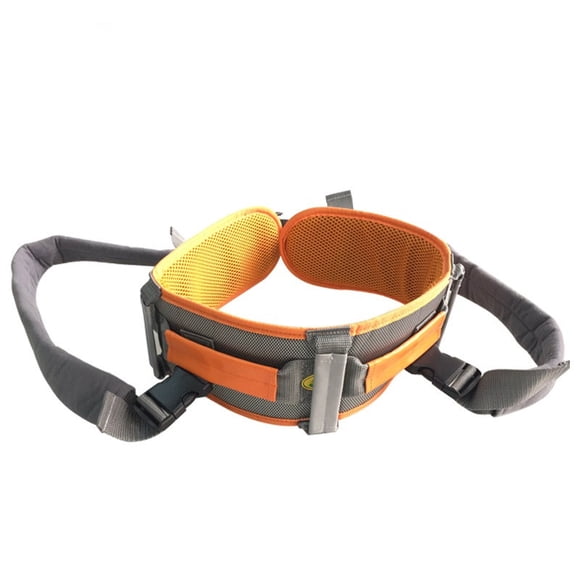 Upgraded Buckle Gait Belt with Detachable Leg Straps Medical Transfer Belt Lift Belt for Elderly & Disabled Stairlift Patients Senior Walking Assistance Disability Aids (Orange)