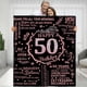 thumbnail image 1 of LHSHID 50th Birthday Blanket Gifts for Women Happy 50th Birthday Gift Ideas for Her 50 Year Old Gifts for Mom Grandma Wife Personalized Flannel Fleece Soft Throw Blanket 60"x80", 1 of 6